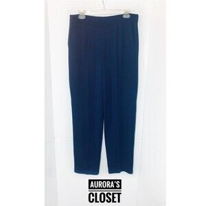 St John 8 Dark Blue Santana Pants Basic Straight Leg